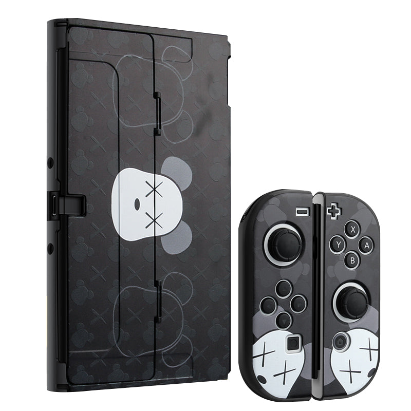 Stylish BearBrick Game Theme Protective Case for Nintendo Switch OLED