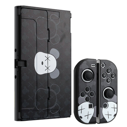 Stylish BearBrick Game Theme Protective Case for Nintendo Switch OLED