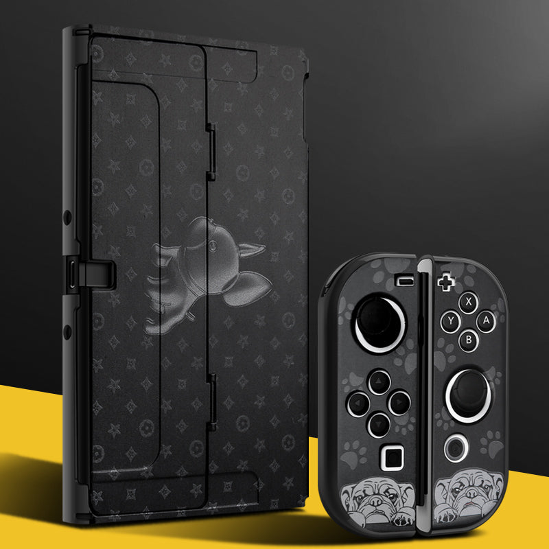 Stylish French Bulldog-Themed Protective Case for Nintendo Switch OLED – Game in Style!