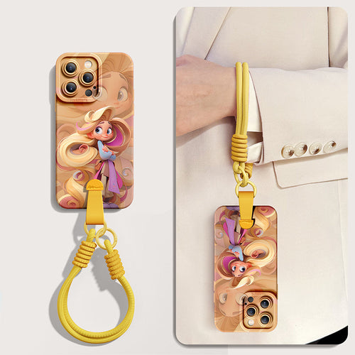 Enchanting Disney Princess Silicone Phone Case for iPhone Series | Includes Free Wrist and Cross-Body Strap!