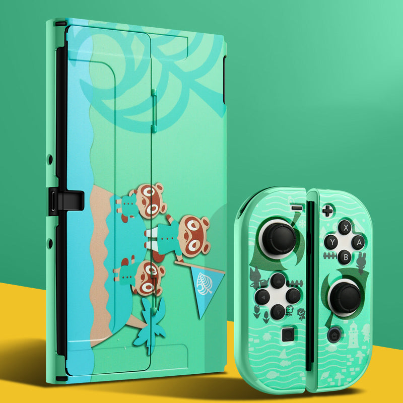 Stylish Protective Case for Nintendo Switch OLED - Featuring Animal Crossing: New Horizons Design!