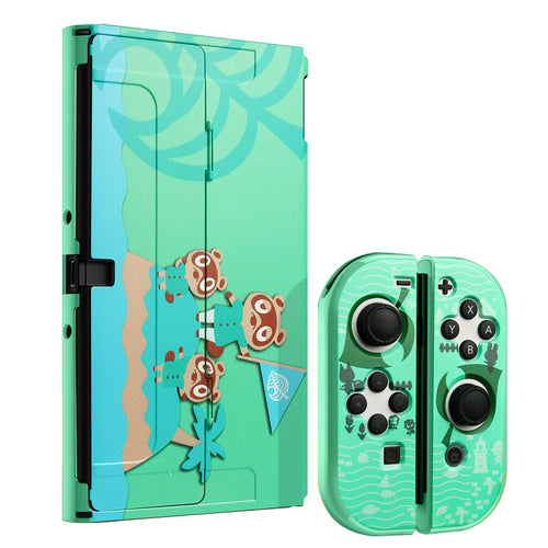 Stylish Protective Case for Nintendo Switch OLED - Featuring Animal Crossing: New Horizons Design!