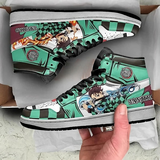 Tanjiro High Top Sneakers - Demon Slayer Edition