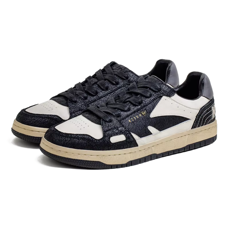 RavenFord™ Vintage ColorBlock Low-Top Sneaker – Retro Street Skate Style