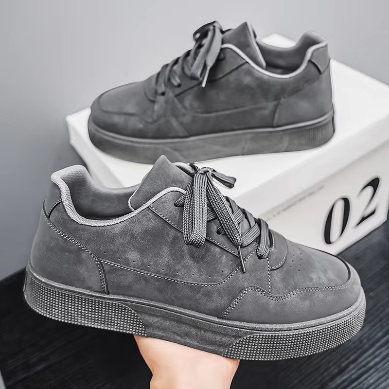 Montera™ Minimal Luxe Court Sneaker – Matte Nubuck Style