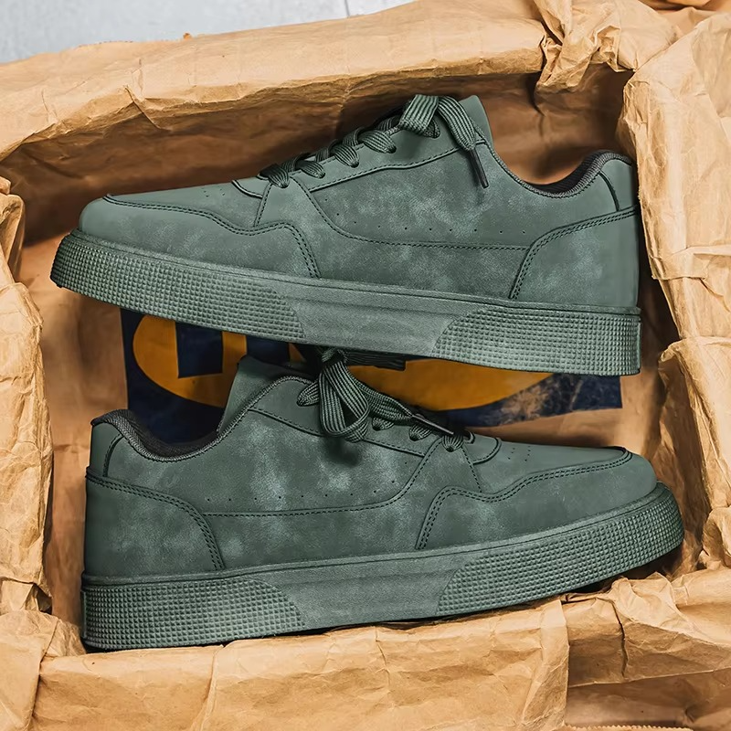 Montera™ Minimal Luxe Court Sneaker – Matte Nubuck Style