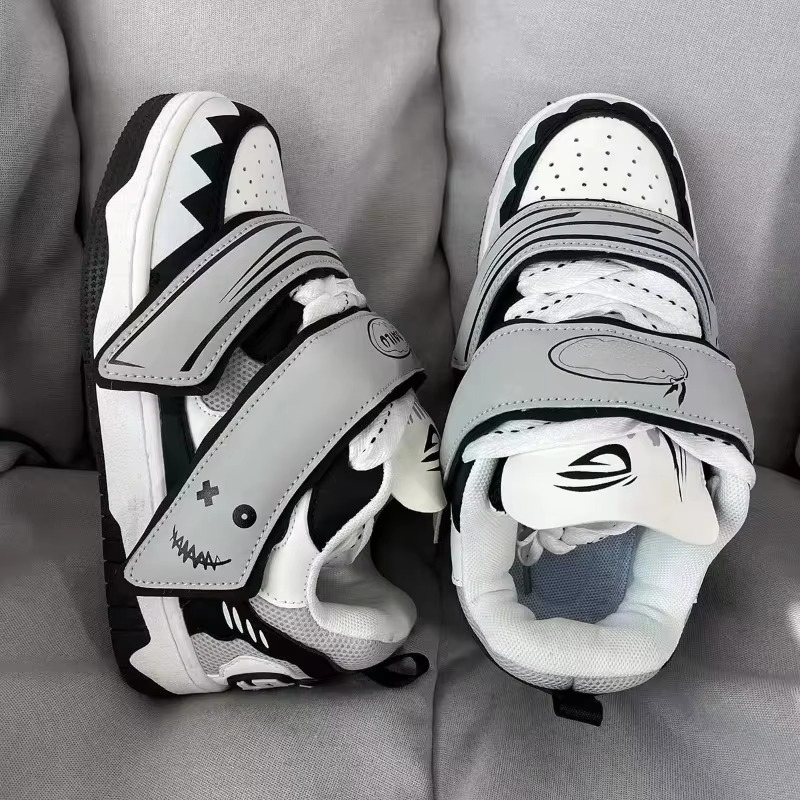 MonsterFlex™ Strap-Up Chunky Skate Sneaker – Graphic Street Platform