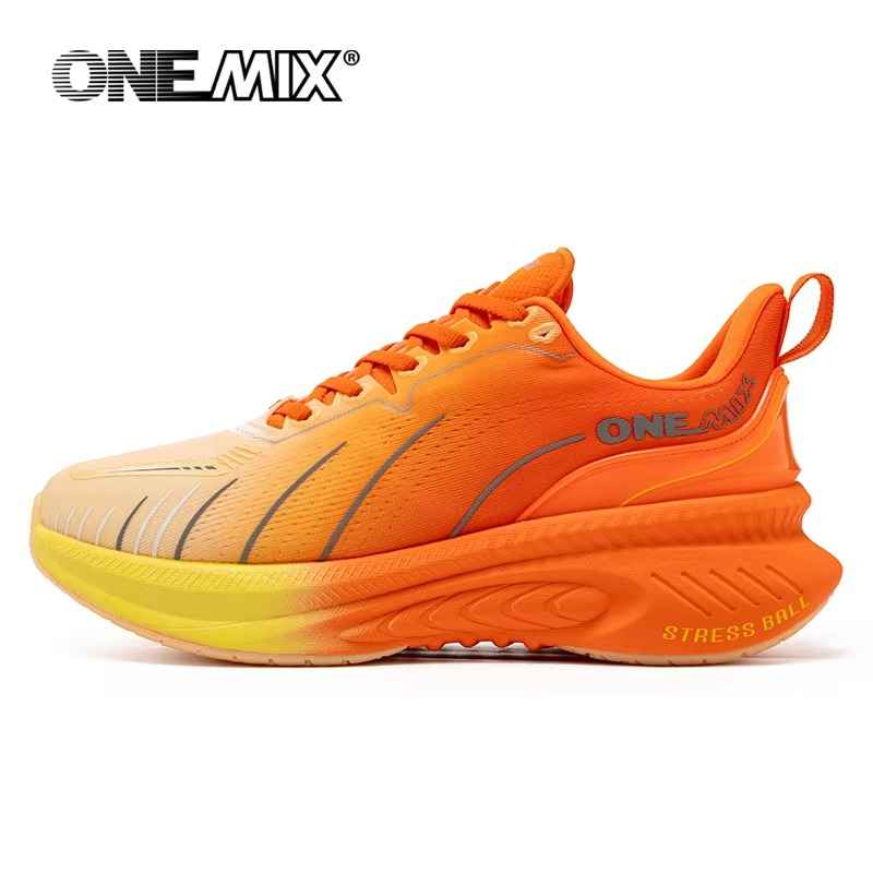 NovaSprint™ Blaze Orange Performance Runners – Max Cushion Stability Shoes