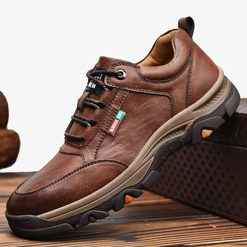 TrailCraft™ Leather Outdoor Walking Sneakers – Durable Grip Comfort Shoes