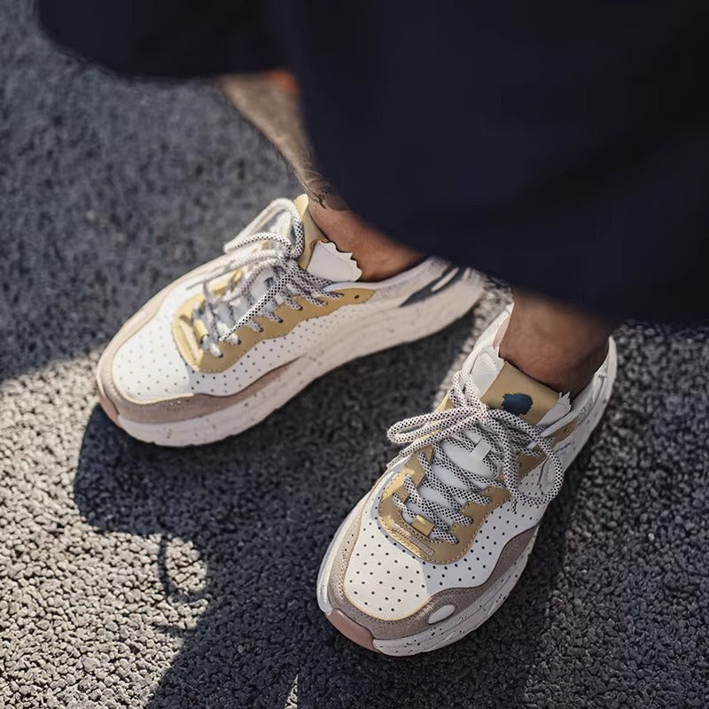 TerraVelo™ Retro Runner Chunky Sole Color-Block Sneakers