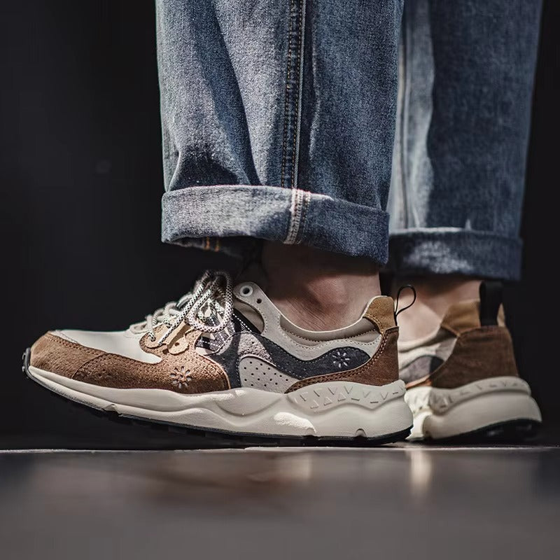 RidgeMoss™ Retro Trail Jogger Suede-Splice Sneakers