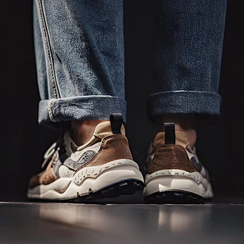 RidgeMoss™ Retro Trail Jogger Suede-Splice Sneakers