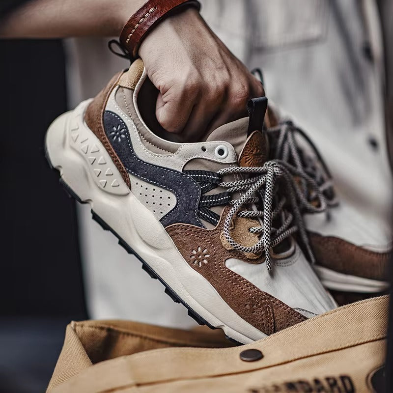 RidgeMoss™ Retro Trail Jogger Suede-Splice Sneakers