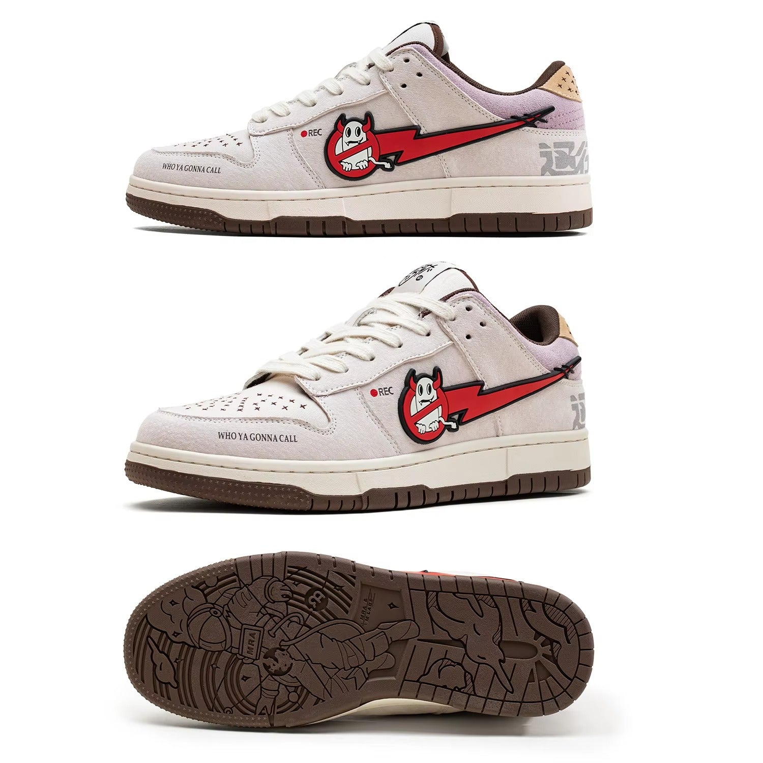 GHOSTVOLT™ Retro Skate Low – Illustrated Street-Punk Graphic Sneakers