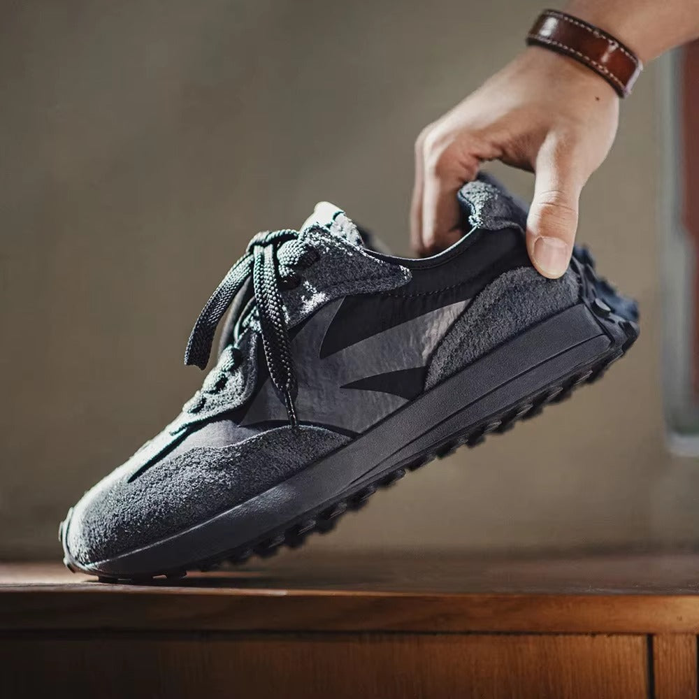 Nordflare™ Retro Trail-Runner Patchwork Suede Sneakers