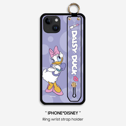 Deluxe Disney Cartoon Ring Wristband Phone Case for iPhone Series | Includes Free Crossbody Lanyard & Screen Protector!