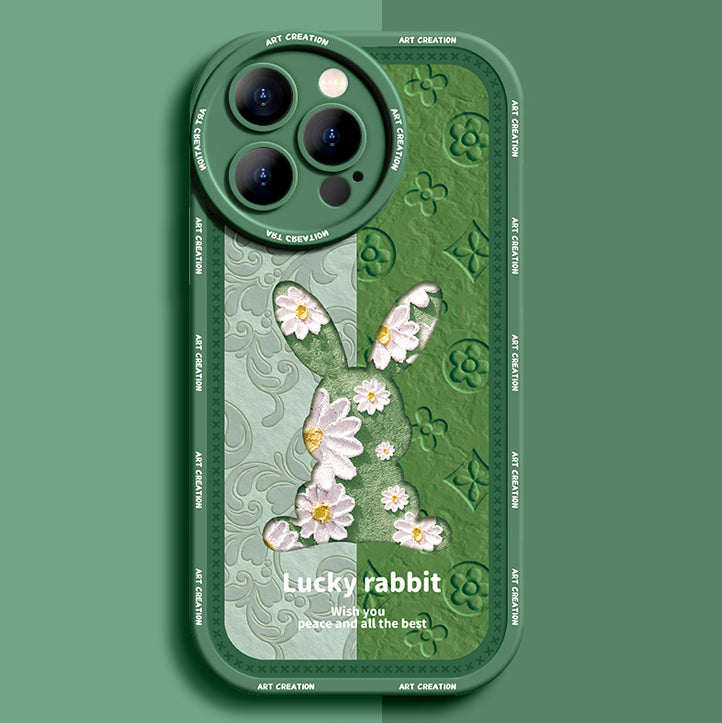 Charming Rabbit Pattern Phone Case for iPhone Series