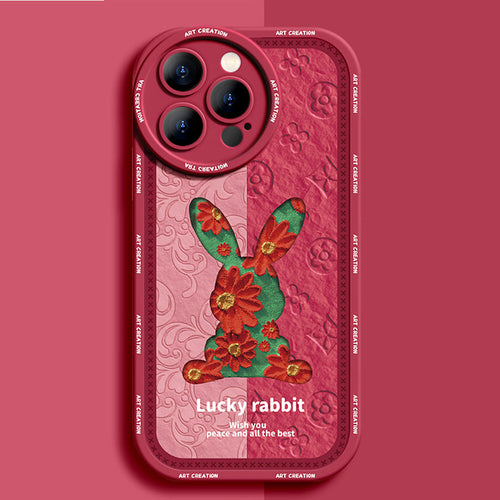 Charming Rabbit Pattern Phone Case for iPhone Series