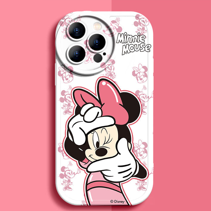 Magical Disney Silicone Phone Case for iPhone Series with Charming Round Lens Design