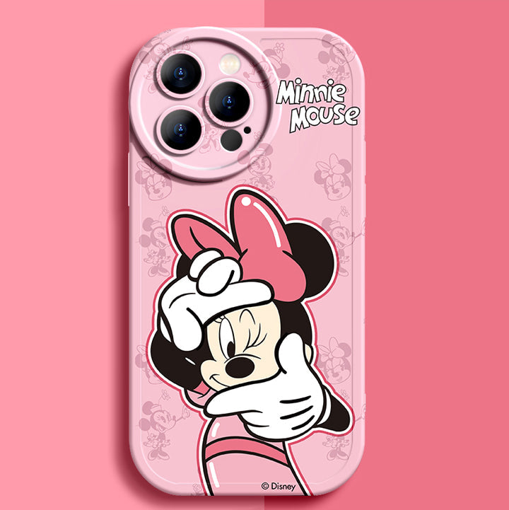 Magical Disney Silicone Phone Case for iPhone Series with Charming Round Lens Design