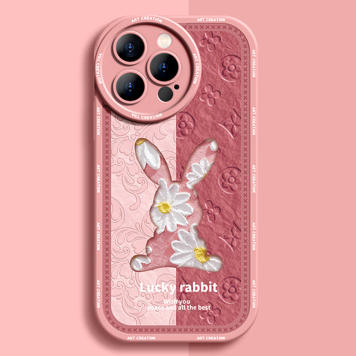 Charming Rabbit Pattern Phone Case for iPhone Series