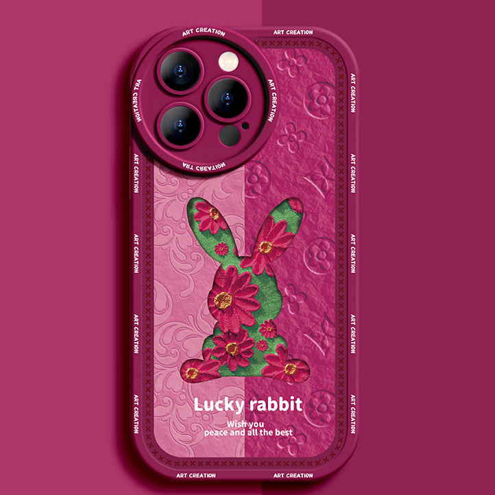 Charming Rabbit Pattern Phone Case for iPhone Series