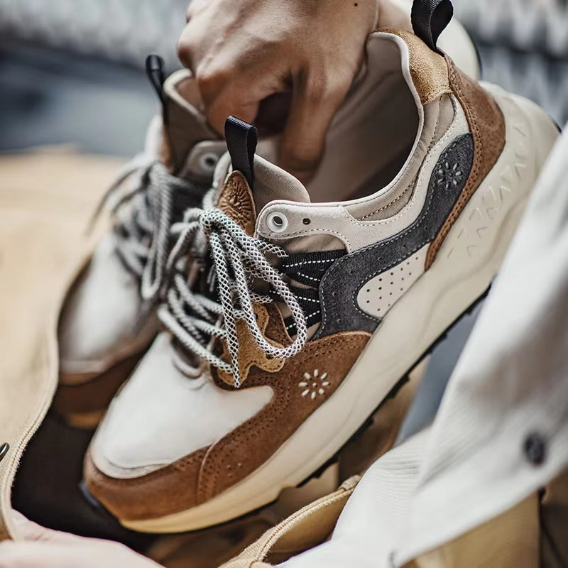 RidgeMoss™ Retro Trail Jogger Suede-Splice Sneakers