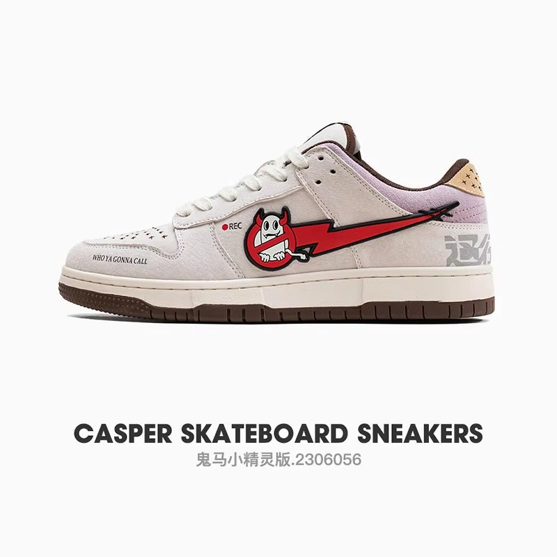 GHOSTVOLT™ Retro Skate Low – Illustrated Street-Punk Graphic Sneakers